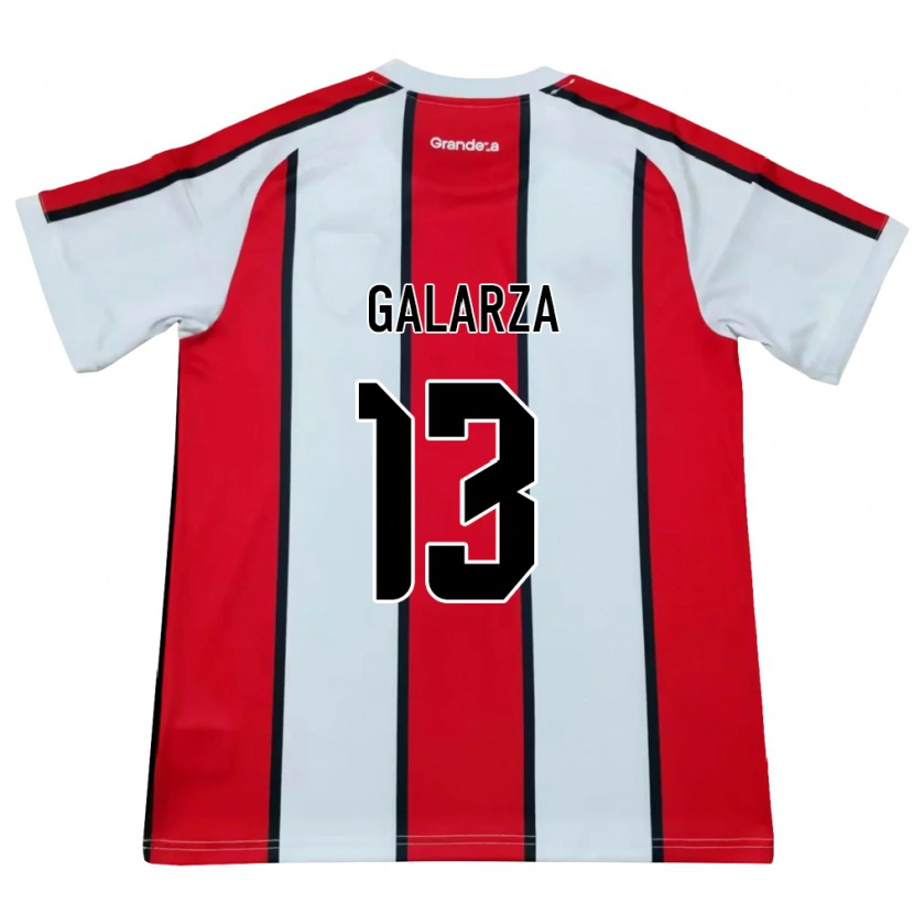 Danxen Hombre Camiseta Tomás Galarza #13 Blanco Rojo Negro 2ª Equipación 2026/27 La Camisa México