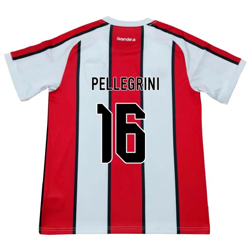 Danxen Hombre Camiseta Thiago Pellegrini #16 Blanco Rojo Negro 2ª Equipación 2026/27 La Camisa México