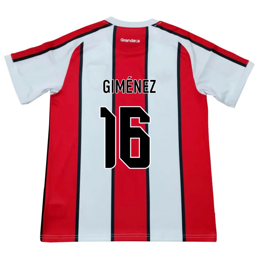 Danxen Hombre Camiseta Bautista Giménez #16 Blanco Rojo Negro 2ª Equipación 2026/27 La Camisa México