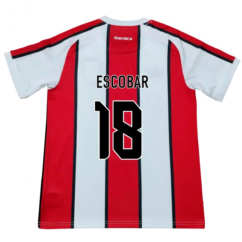Danxen Hombre Camiseta Galo Escobar #18 Blanco Rojo Negro 2ª Equipación 2026/27 La Camisa México