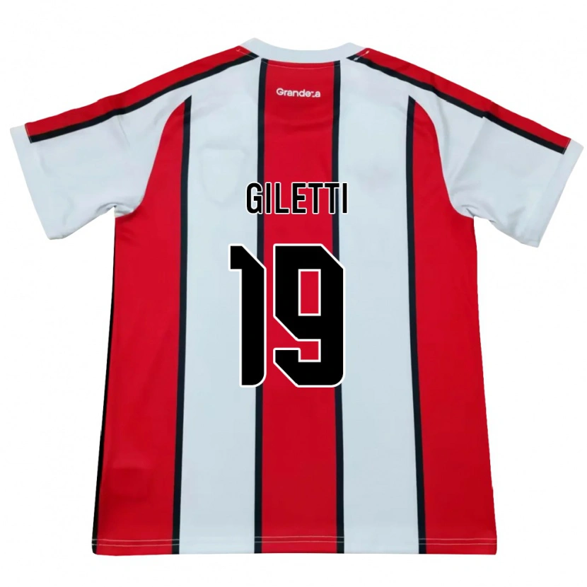 Danxen Hombre Camiseta Santino Giletti #19 Blanco Rojo Negro 2ª Equipación 2026/27 La Camisa México
