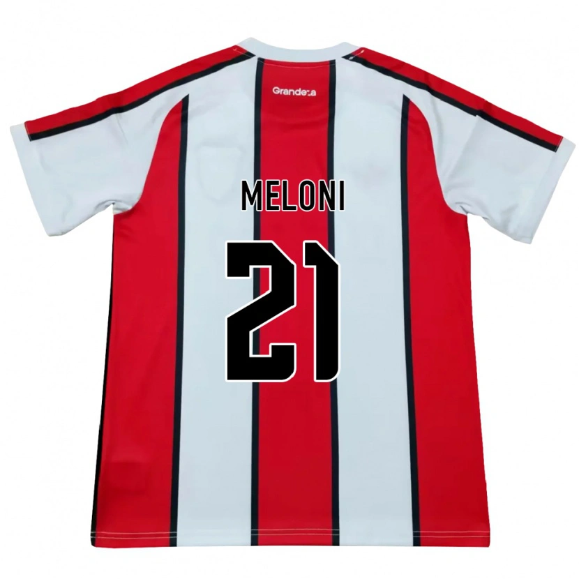 Danxen Hombre Camiseta Santiago Meloni #21 Blanco Rojo Negro 2ª Equipación 2026/27 La Camisa México