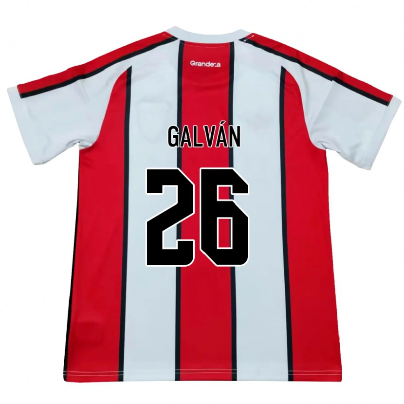 Danxen Hombre Camiseta Tomás Galván #26 Blanco Rojo Negro 2ª Equipación 2026/27 La Camisa México