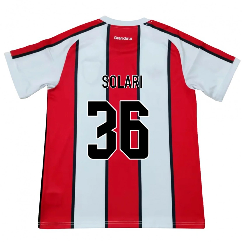 Danxen Hombre Camiseta Pablo Solari #36 Blanco Rojo Negro 2ª Equipación 2026/27 La Camisa México