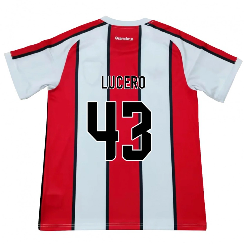 Danxen Hombre Camiseta Valentín Lucero #43 Blanco Rojo Negro 2ª Equipación 2026/27 La Camisa México
