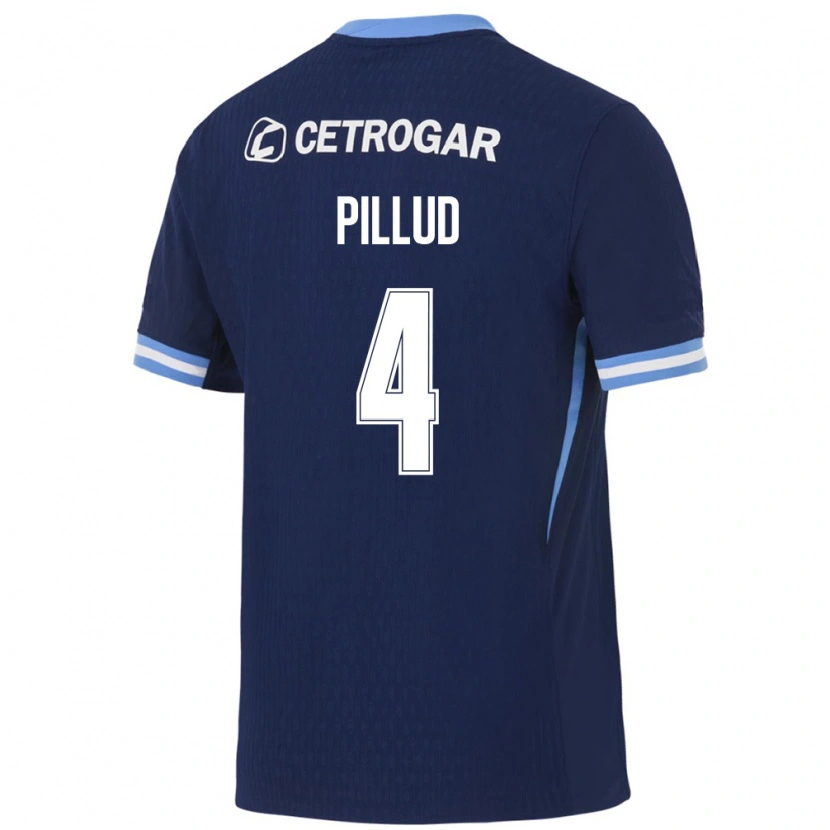 Danxen Hombre Camiseta Ivan Pillud #4 Azul Real Azul Claro Blanco 2ª Equipación 2026/27 La Camisa México