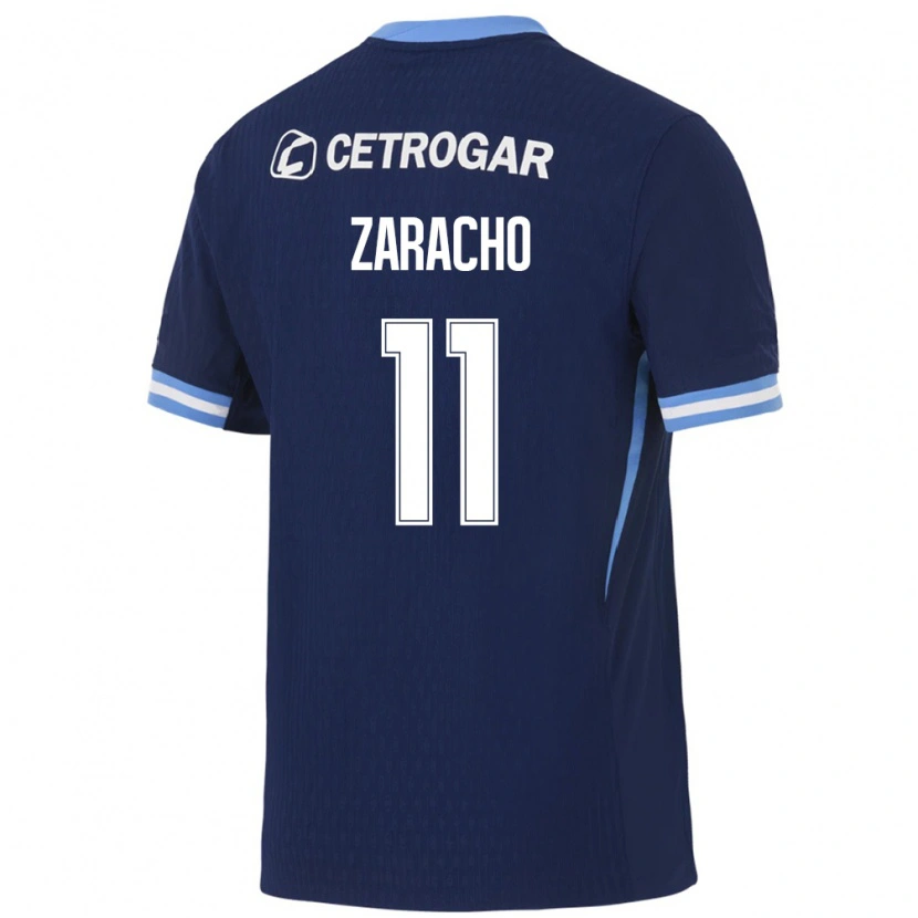 Danxen Hombre Camiseta Matías Zaracho #11 Azul Real Azul Claro Blanco 2ª Equipación 2026/27 La Camisa México