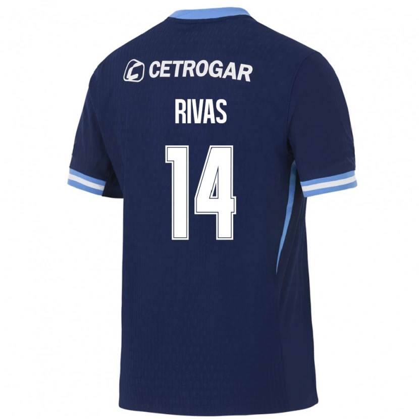Danxen Hombre Camiseta Lautaro Rivas #14 Azul Real Azul Claro Blanco 2ª Equipación 2026/27 La Camisa México