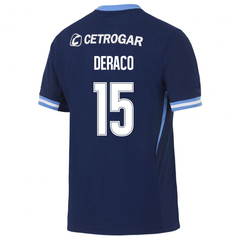 Danxen Hombre Camiseta Dante Deraco #15 Azul Real Azul Claro Blanco 2ª Equipación 2026/27 La Camisa México