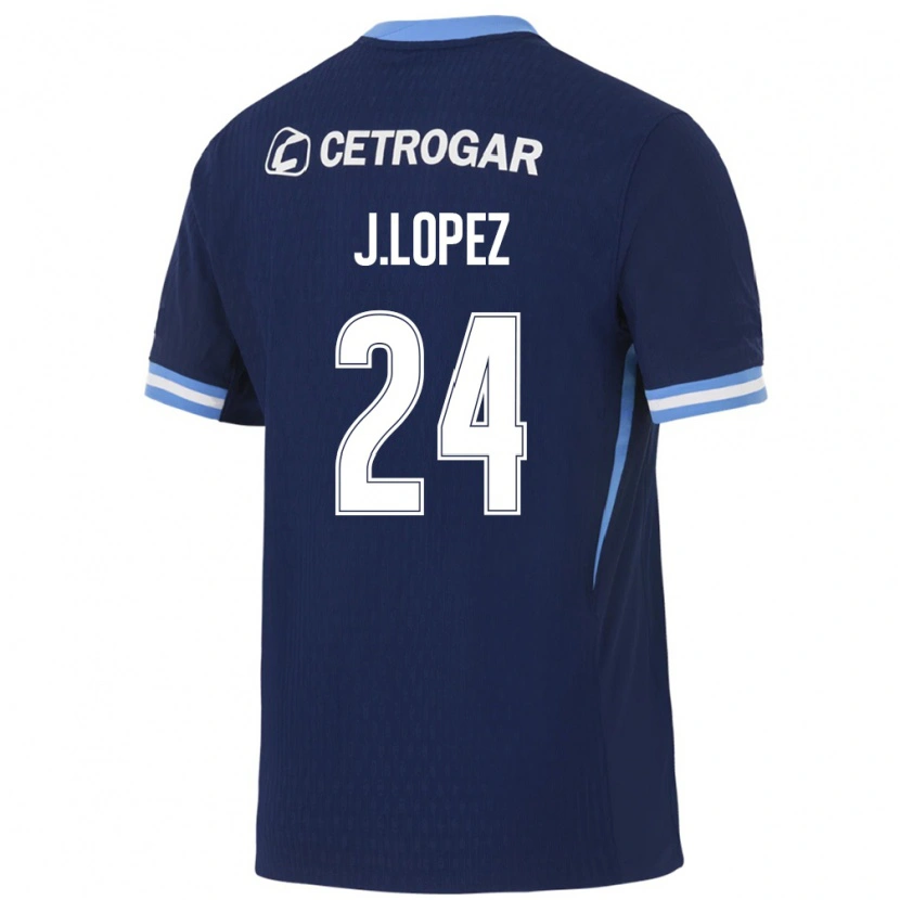 Danxen Hombre Camiseta Julian Lopez #24 Azul Real Azul Claro Blanco 2ª Equipación 2026/27 La Camisa México