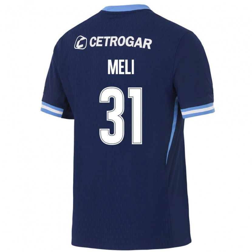 Danxen Hombre Camiseta Marcelo Meli #31 Azul Real Azul Claro Blanco 2ª Equipación 2026/27 La Camisa México