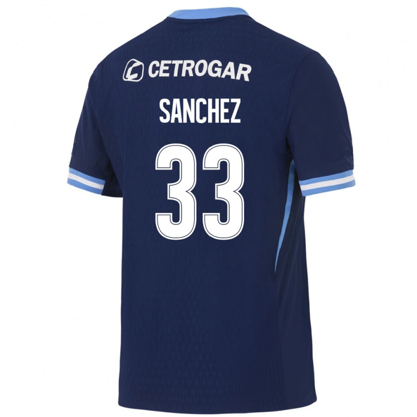 Danxen Hombre Camiseta Sergio Sanchez #33 Azul Real Azul Claro Blanco 2ª Equipación 2026/27 La Camisa México