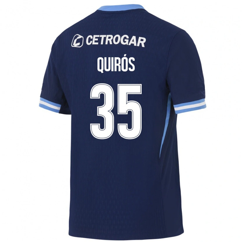 Danxen Hombre Camiseta Santiago Quirós #35 Azul Real Azul Claro Blanco 2ª Equipación 2026/27 La Camisa México