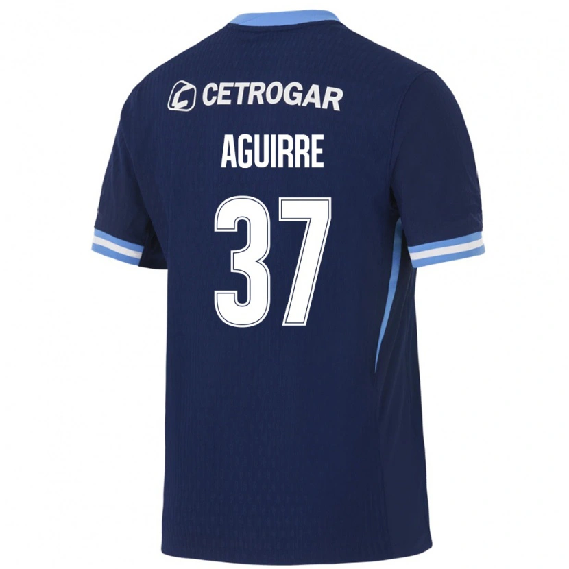 Danxen Hombre Camiseta Santino Aguirre #37 Azul Real Azul Claro Blanco 2ª Equipación 2026/27 La Camisa México