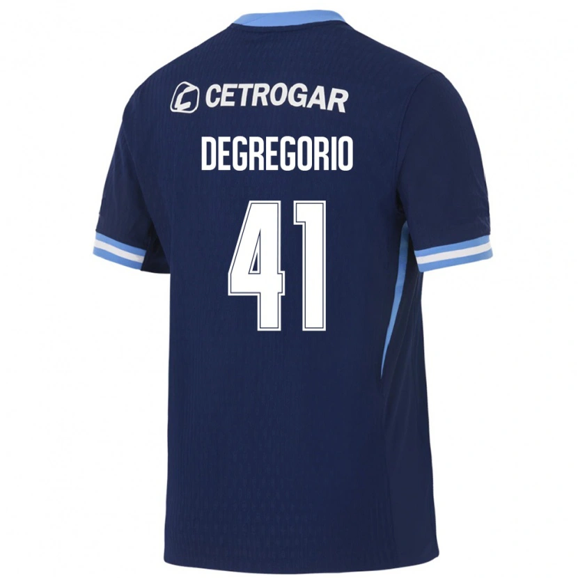 Danxen Hombre Camiseta Ramiro Degregorio #41 Azul Real Azul Claro Blanco 2ª Equipación 2026/27 La Camisa México