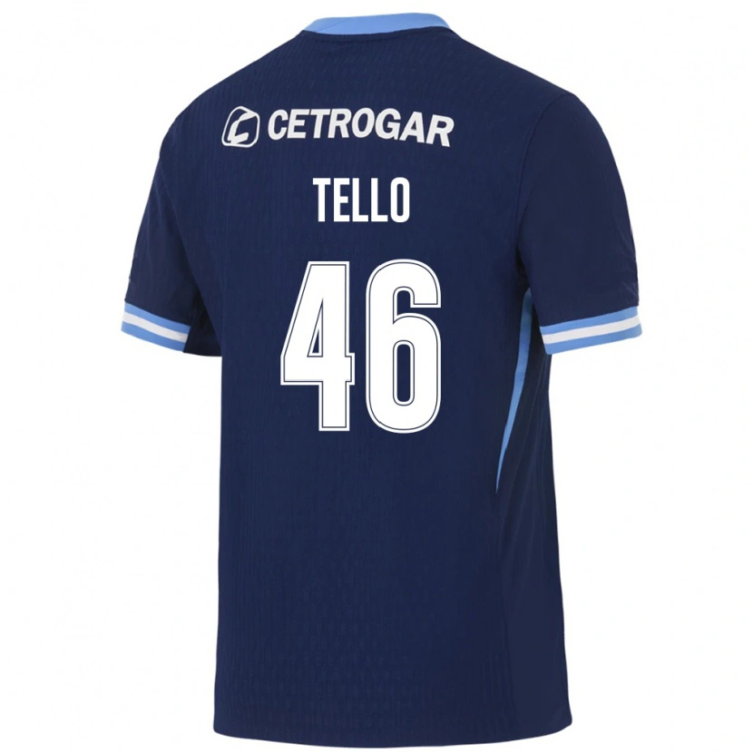 Danxen Hombre Camiseta Alejandro Tello #46 Azul Real Azul Claro Blanco 2ª Equipación 2026/27 La Camisa México