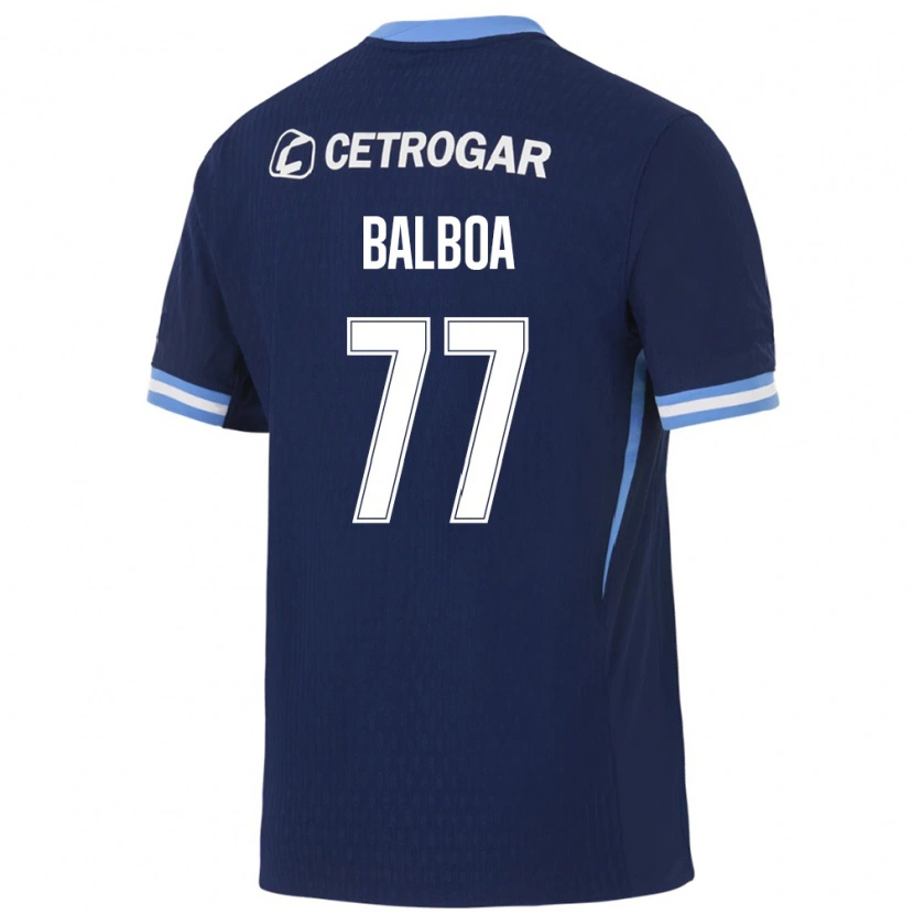 Danxen Hombre Camiseta Adrián Balboa #77 Azul Real Azul Claro Blanco 2ª Equipación 2026/27 La Camisa México