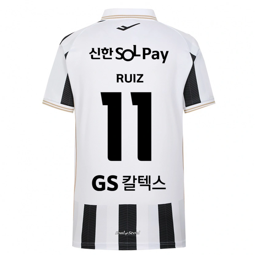 Danxen Hombre Camiseta Leonardo Ruiz #11 Blanco Negro 2ª Equipación 2026/27 La Camisa México