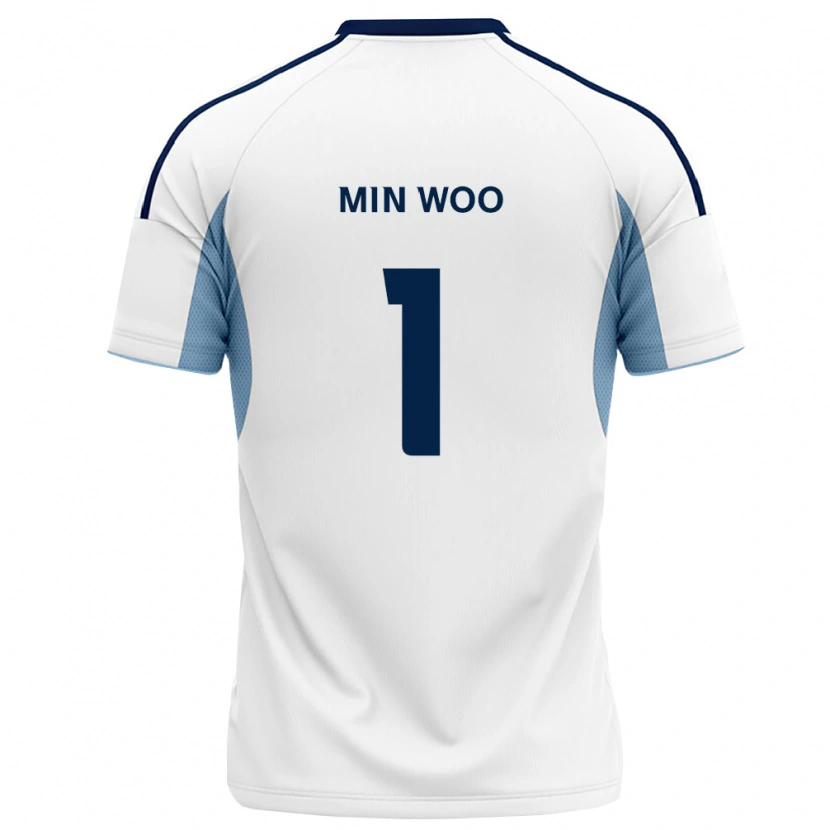 Danxen Hombre Camiseta Min-Woo Jo #1 Azul Real Blanco 2ª Equipación 2026/27 La Camisa México
