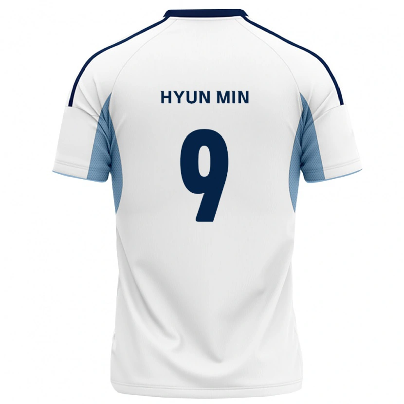 Danxen Hombre Camiseta Hyun-Min Oh #9 Azul Real Blanco 2ª Equipación 2026/27 La Camisa México