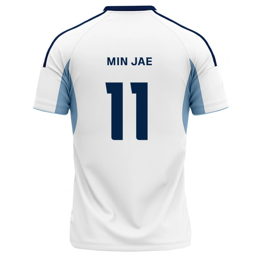 Danxen Hombre Camiseta Min-Jae Jo #11 Azul Real Blanco 2ª Equipación 2026/27 La Camisa México