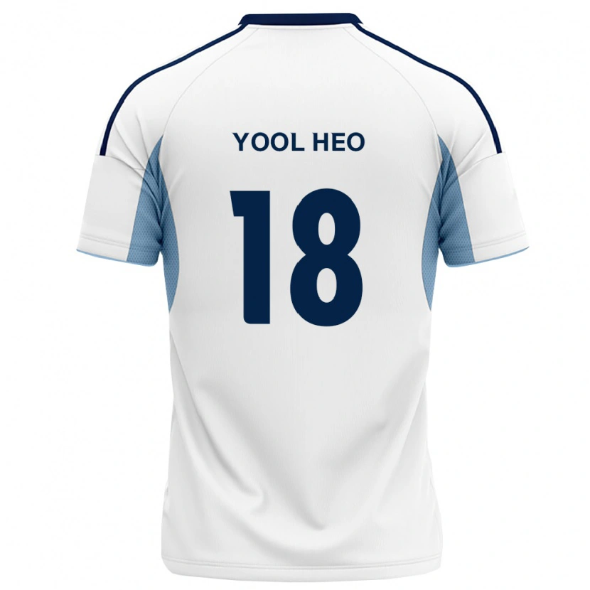 Danxen Hombre Camiseta Yool Heo #18 Azul Real Blanco 2ª Equipación 2026/27 La Camisa México