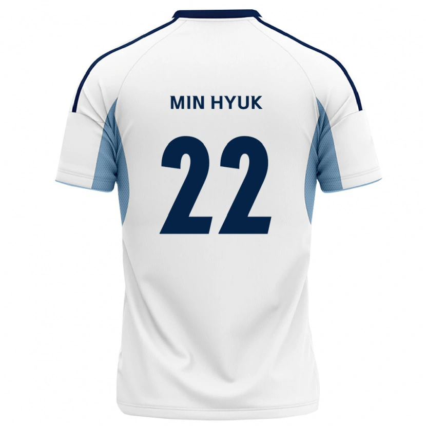 Danxen Hombre Camiseta Min-Hyuk Lee #22 Azul Real Blanco 2ª Equipación 2026/27 La Camisa México