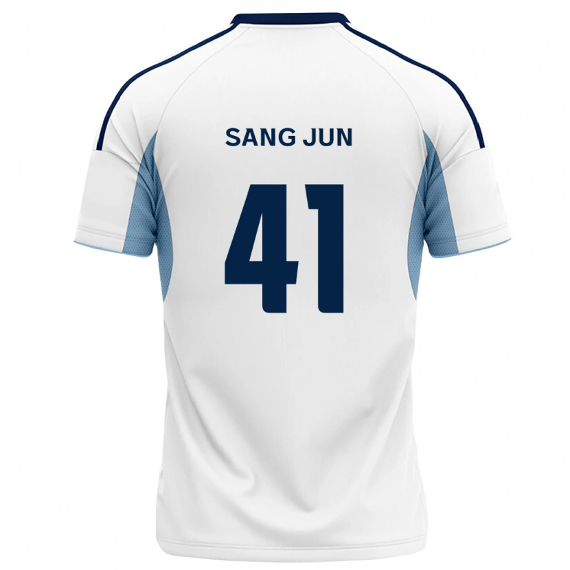 Danxen Hombre Camiseta Sang-Jun Park #41 Azul Real Blanco 2ª Equipación 2026/27 La Camisa México