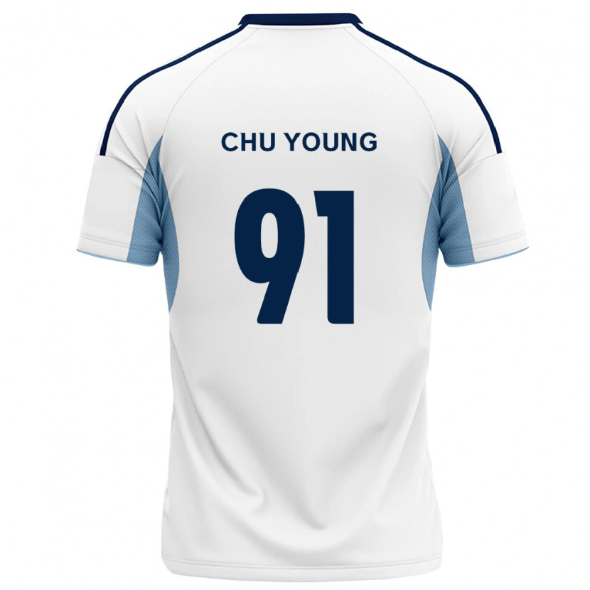 Danxen Hombre Camiseta Chu-Young Park #91 Azul Real Blanco 2ª Equipación 2026/27 La Camisa México