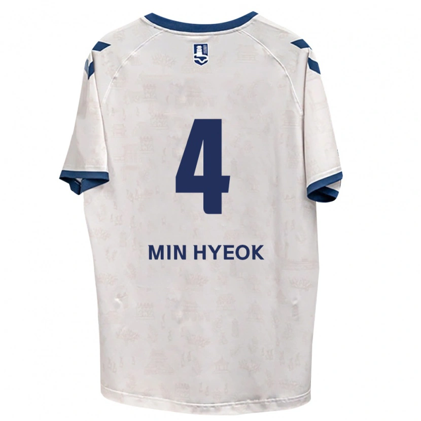 Danxen Hombre Camiseta Min-Hyeok Kim #4 Azul Real Blanco 2ª Equipación 2026/27 La Camisa México