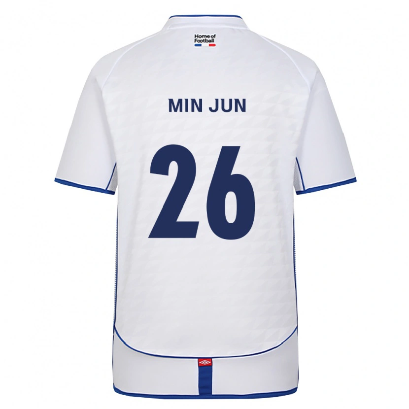 Danxen Hombre Camiseta Min-Jun Kim #26 Negro Blanco Rojo 2ª Equipación 2026/27 La Camisa México