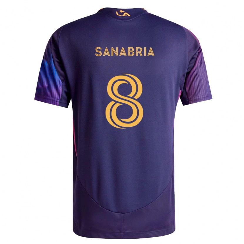 Danxen Hombre Camiseta Lucas Sanabria #8 Morado Profundo Amarillo 2ª Equipación 2026/27 La Camisa México