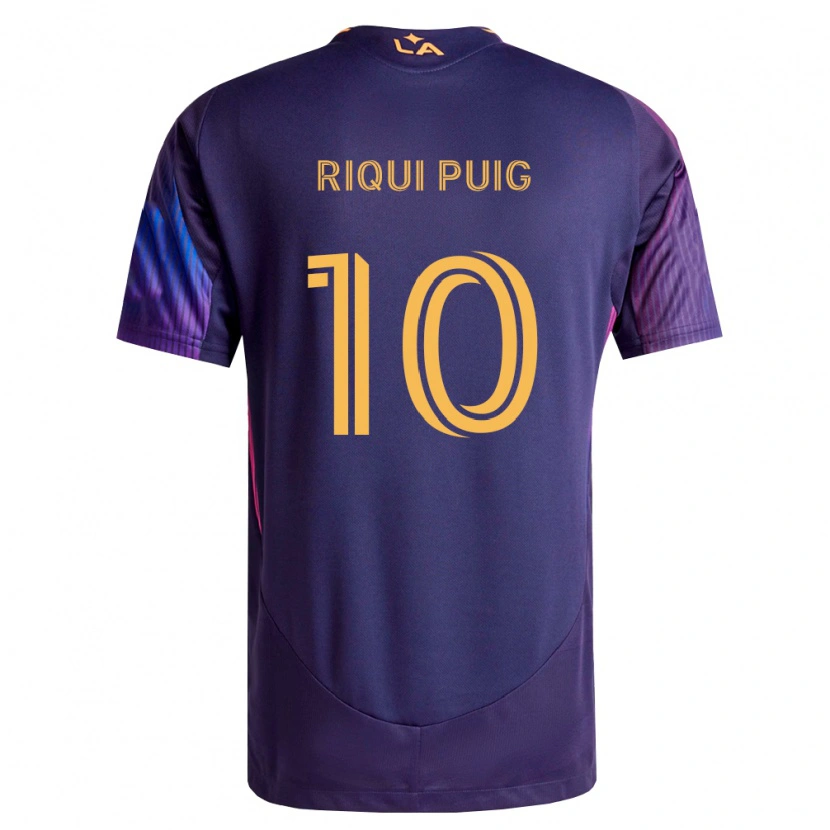 Danxen Hombre Camiseta Riqui Puig #10 Morado Profundo Amarillo 2ª Equipación 2026/27 La Camisa México