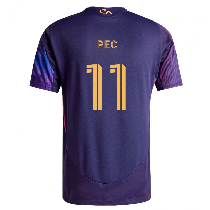 Danxen Hombre Camiseta Gabriel Pec #11 Morado Profundo Amarillo 2ª Equipación 2026/27 La Camisa México