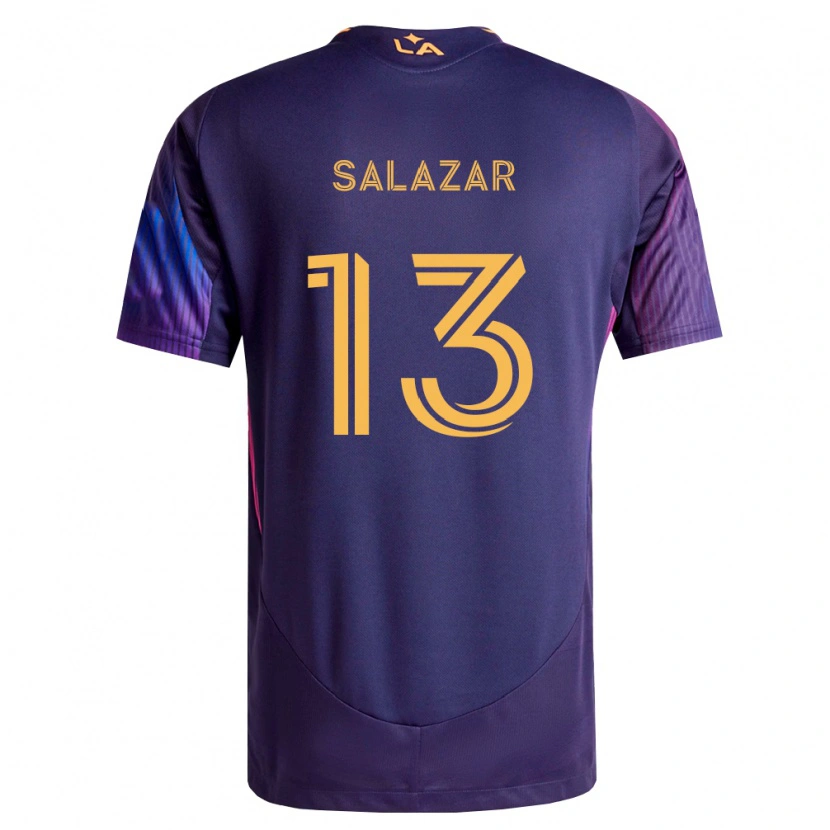 Danxen Hombre Camiseta Giovanni Salazar #13 Morado Profundo Amarillo 2ª Equipación 2026/27 La Camisa México