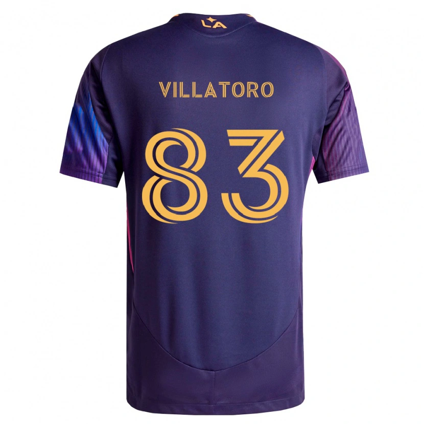 Danxen Hombre Camiseta Angel Villatoro #83 Morado Profundo Amarillo 2ª Equipación 2026/27 La Camisa México