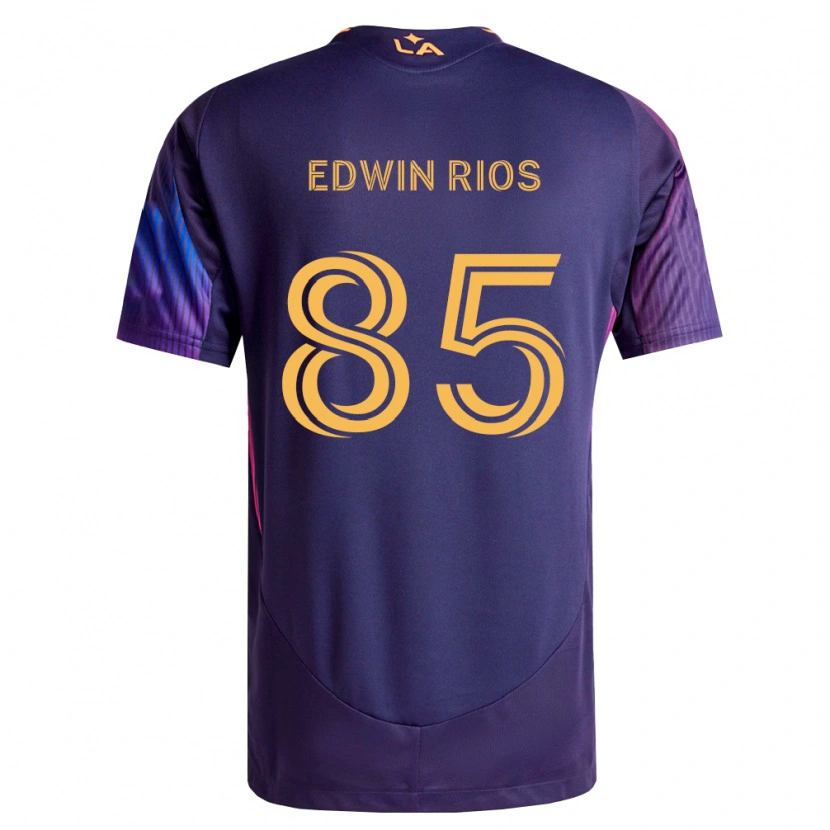 Danxen Hombre Camiseta Edwin Ríos #85 Morado Profundo Amarillo 2ª Equipación 2026/27 La Camisa México