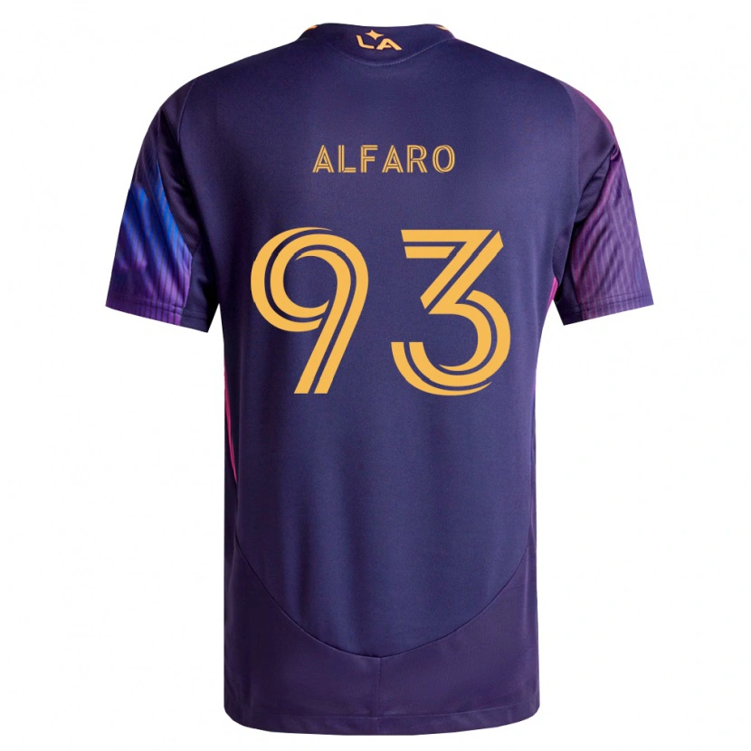 Danxen Hombre Camiseta Tony Alfaro #93 Morado Profundo Amarillo 2ª Equipación 2026/27 La Camisa México