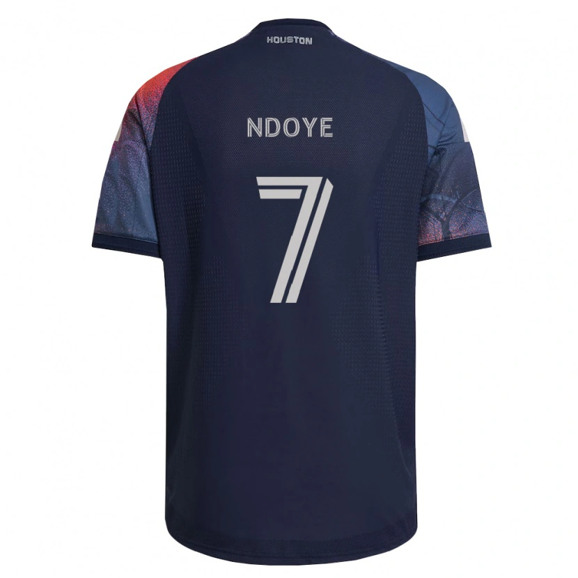 Danxen Hombre Camiseta Papa Ndoye #7 Azul Profundo Blanco Naranja 2ª Equipación 2026/27 La Camisa México