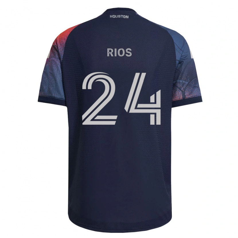 Danxen Hombre Camiseta Paolo Ríos #24 Azul Profundo Blanco Naranja 2ª Equipación 2026/27 La Camisa México