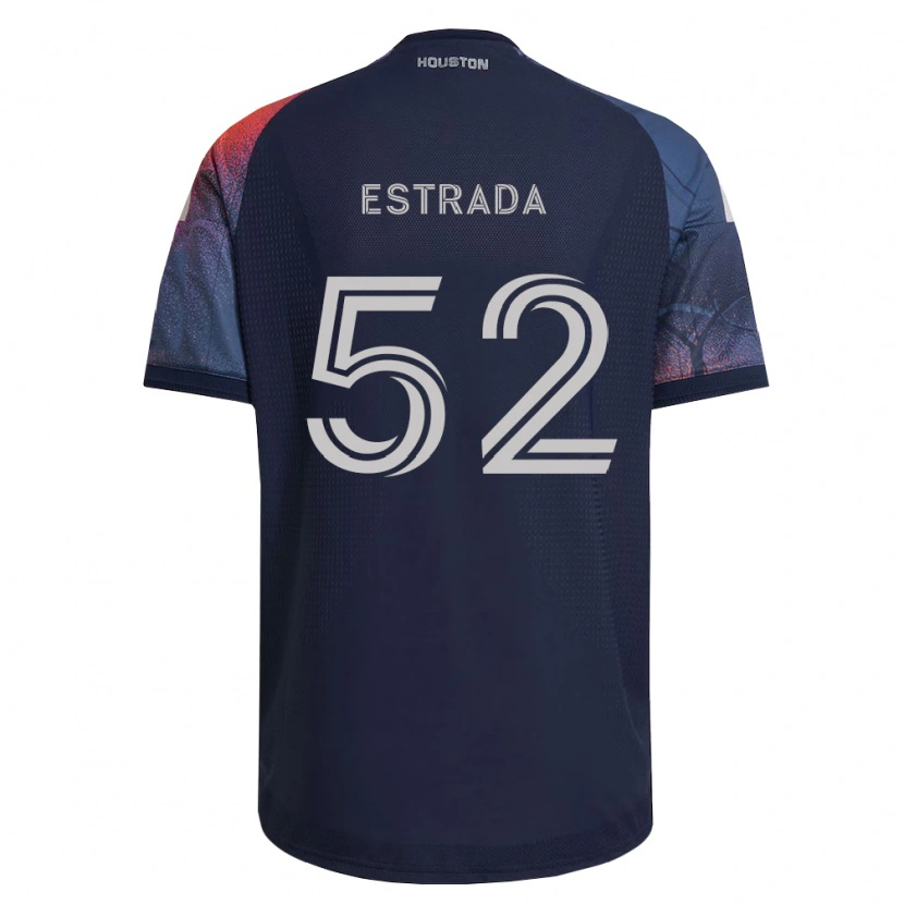 Danxen Hombre Camiseta Jorge Estrada #52 Azul Profundo Blanco Naranja 2ª Equipación 2026/27 La Camisa México