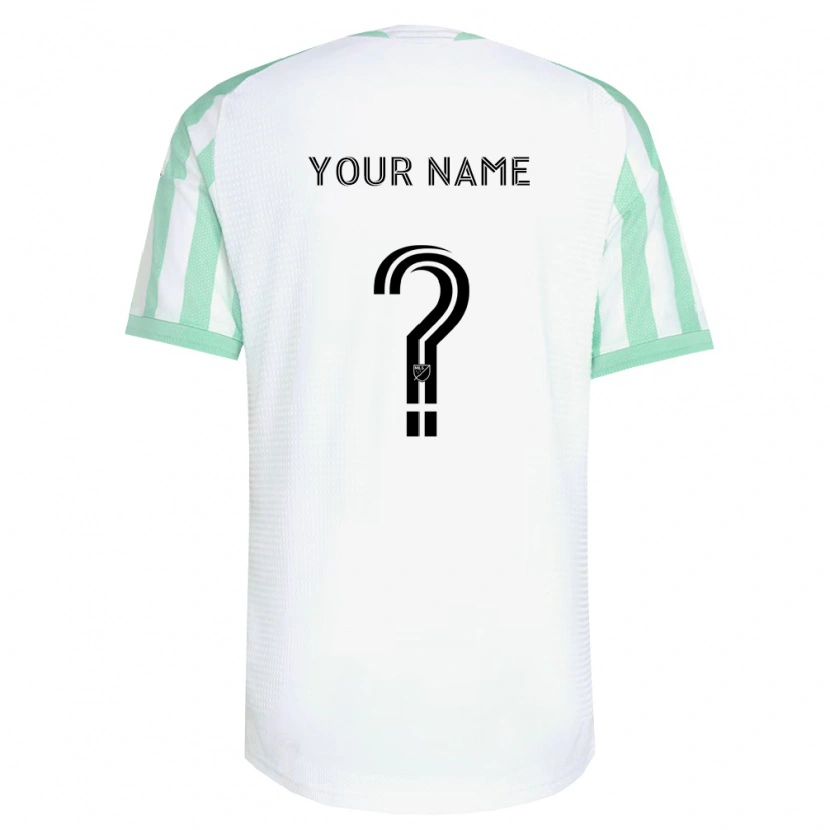 Danxen Hombre Camiseta Su Nombre #0 Verde Claro Negro Blanco 2ª Equipación 2026/27 La Camisa México