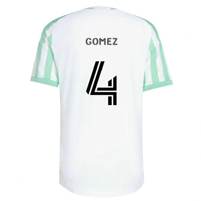 Danxen Hombre Camiseta Antonio Gomez #4 Verde Claro Negro Blanco 2ª Equipación 2026/27 La Camisa México