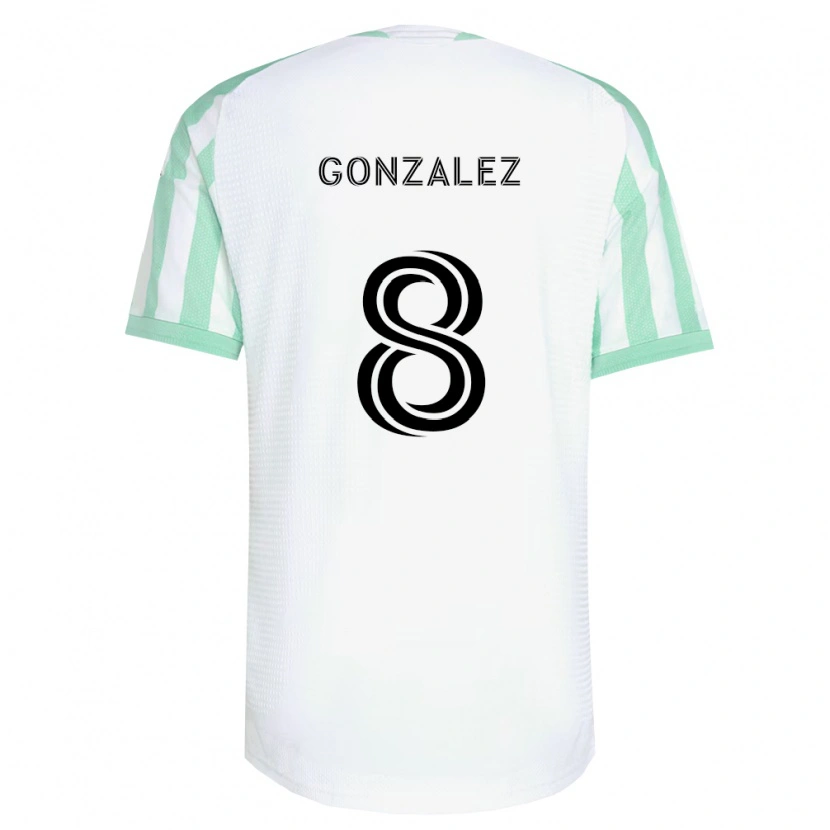 Danxen Hombre Camiseta Adrián González #8 Verde Claro Negro Blanco 2ª Equipación 2026/27 La Camisa México