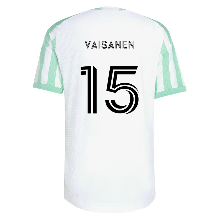 Danxen Hombre Camiseta Leo Väisänen #15 Verde Claro Negro Blanco 2ª Equipación 2026/27 La Camisa México