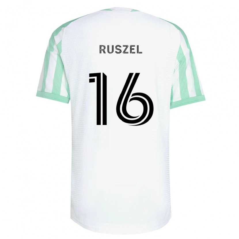Danxen Hombre Camiseta Marcel Ruszel #16 Verde Claro Negro Blanco 2ª Equipación 2026/27 La Camisa México