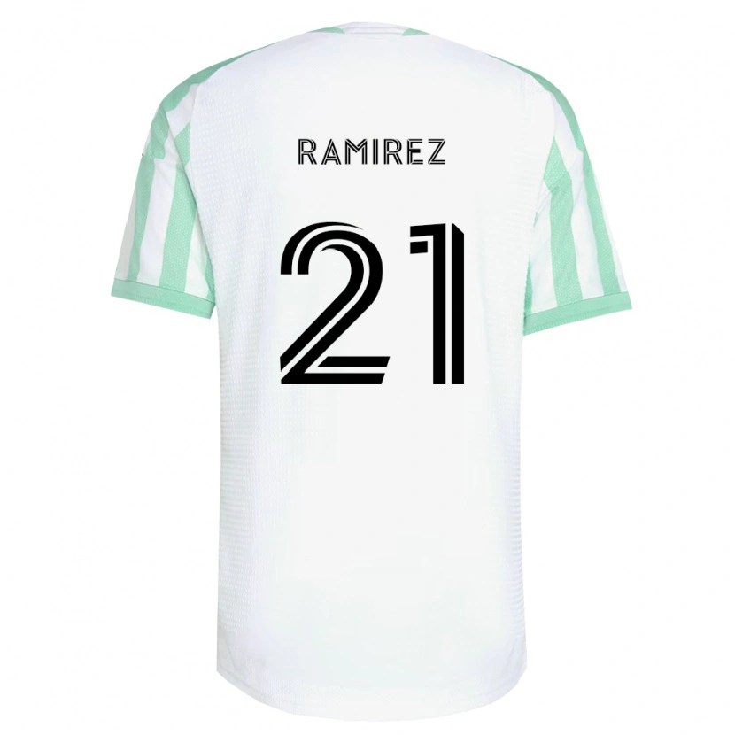 Danxen Hombre Camiseta Christian Ramirez #21 Verde Claro Negro Blanco 2ª Equipación 2026/27 La Camisa México