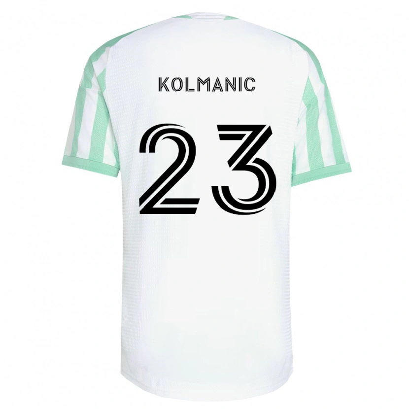 Danxen Hombre Camiseta Žan Kolmanič #23 Verde Claro Negro Blanco 2ª Equipación 2026/27 La Camisa México