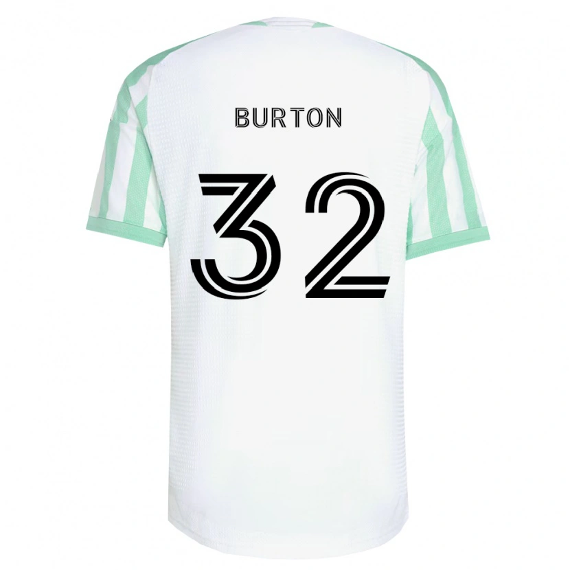 Danxen Hombre Camiseta Micah Burton #32 Verde Claro Negro Blanco 2ª Equipación 2026/27 La Camisa México