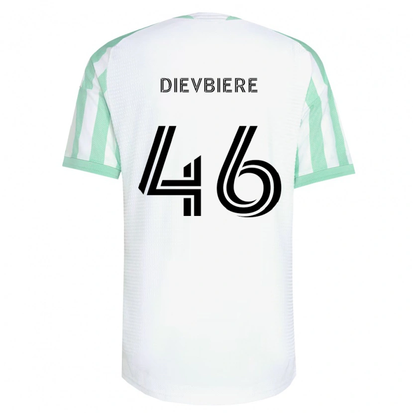 Danxen Hombre Camiseta Vona Dievbiere #46 Verde Claro Negro Blanco 2ª Equipación 2026/27 La Camisa México